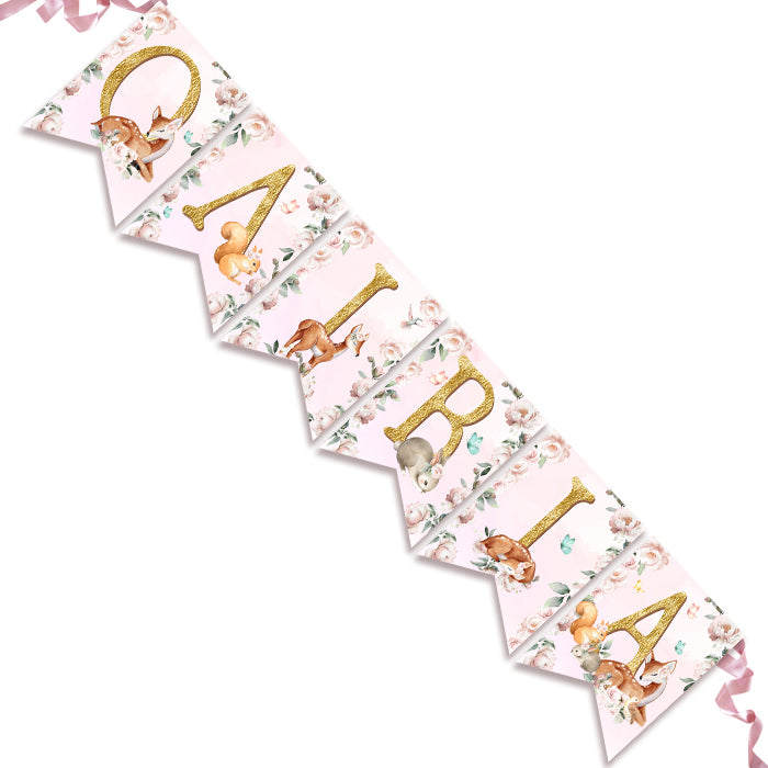 Σημαιάκια με όνομα Ελαφάκι φλοράλ