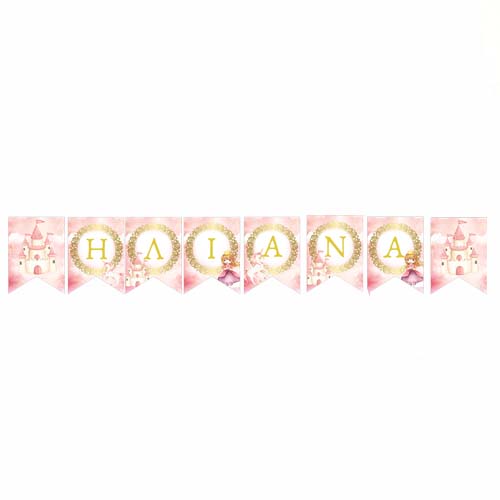 Σημαιάκια με όνομα Πριγκίπισσα & Μονόκερος