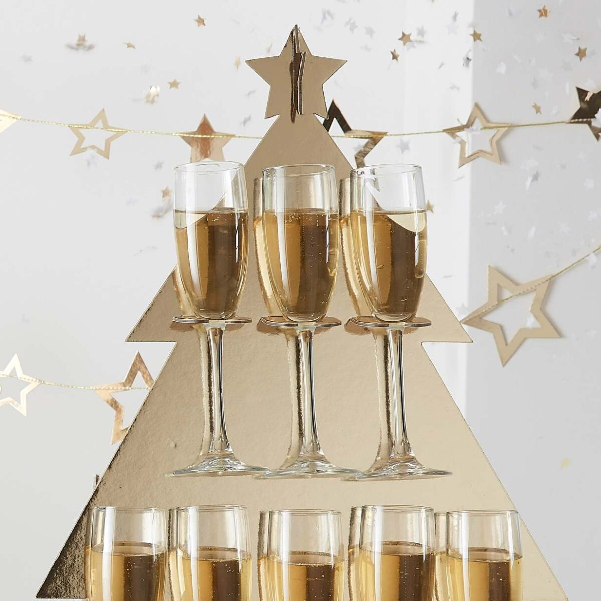 Σταντ για ποτήρια σαμπάνιας – Χριστουγεννιάτικο Δέντρο χρυσό