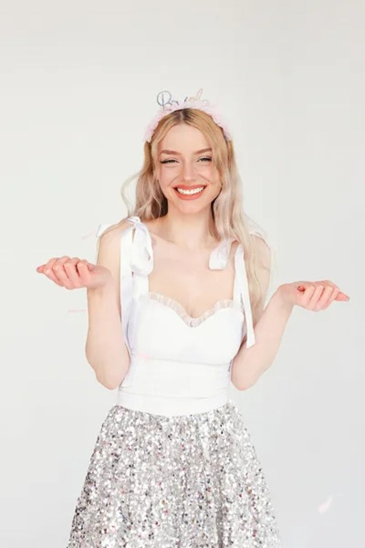 Στέκα Bride με ροζ τούλι