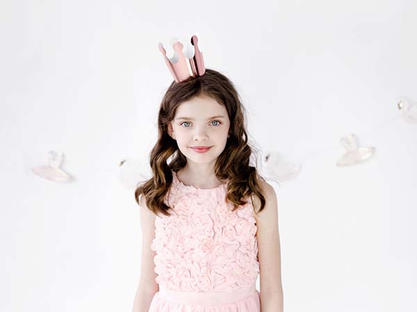 Στέμμα πάρτυ ροζ-χρυσό (6 τεμ)