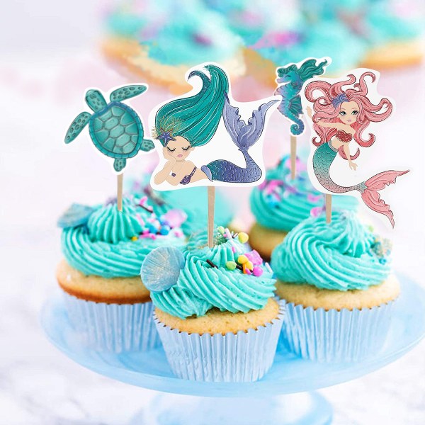 Οδοντογλυφίδες πάρτυ Γοργόνες & ζωάκια (8 τεμ)