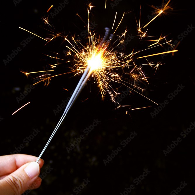 Στικάκια Sparkles 18cm - Ασημί Glitter (10 τεμ)