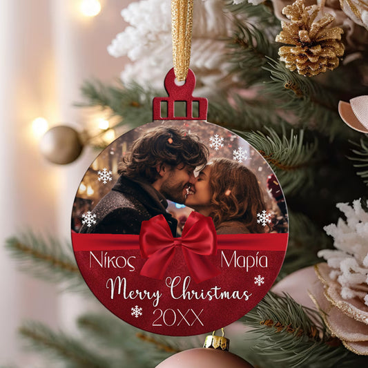 Στολίδι με φωτογραφία - Merry Christmas