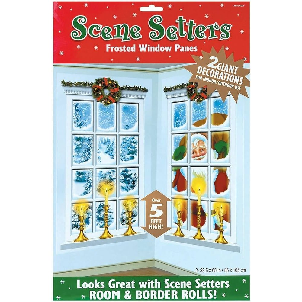 Ταπετσαρία τοίχου Χριστουγεννιάτικα Παράθυρα (2 τεμ) 165 cm