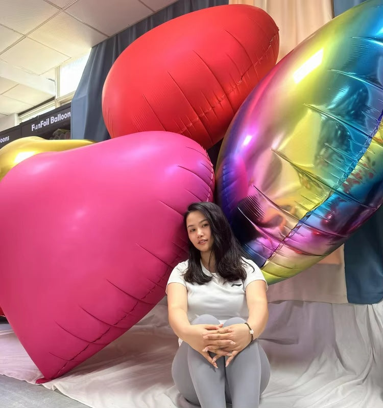 Τεράστιο Μπαλόνι Καρδιά Κόκκινη Matte 172 cm