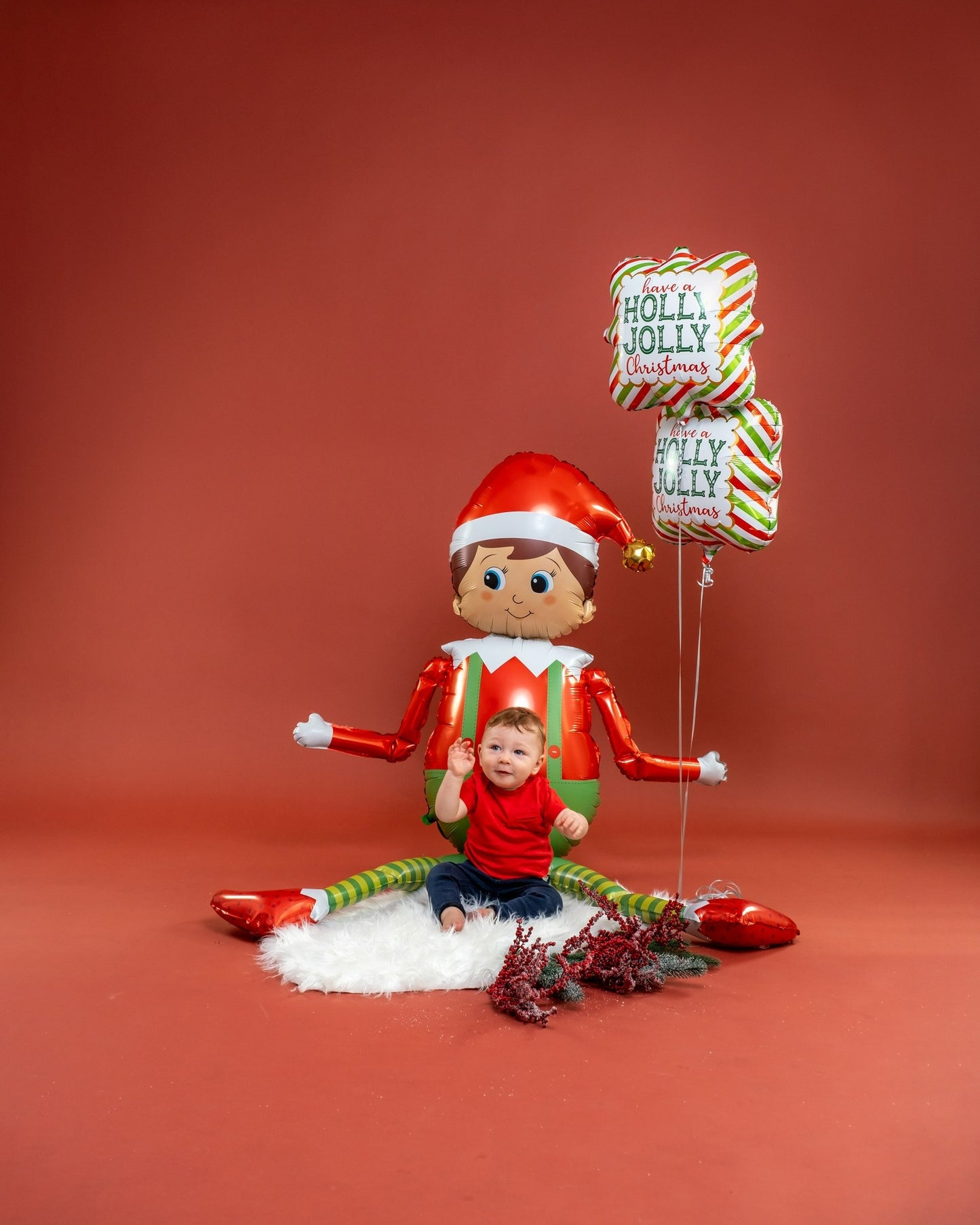 Τεράστιο Μπαλόνι Ξωτικό Χριστουγέννων 168cm