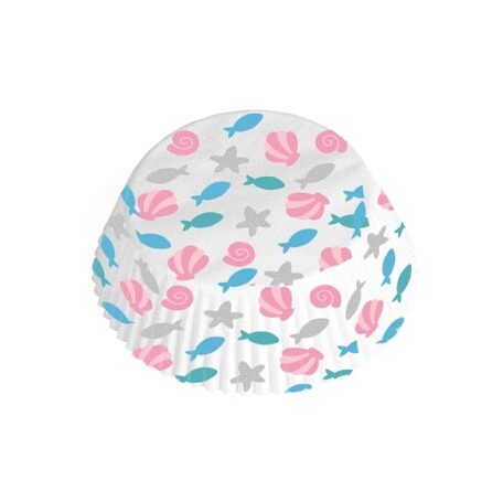 Θήκες για cupcakes Γοργόνα (48 τεμ)