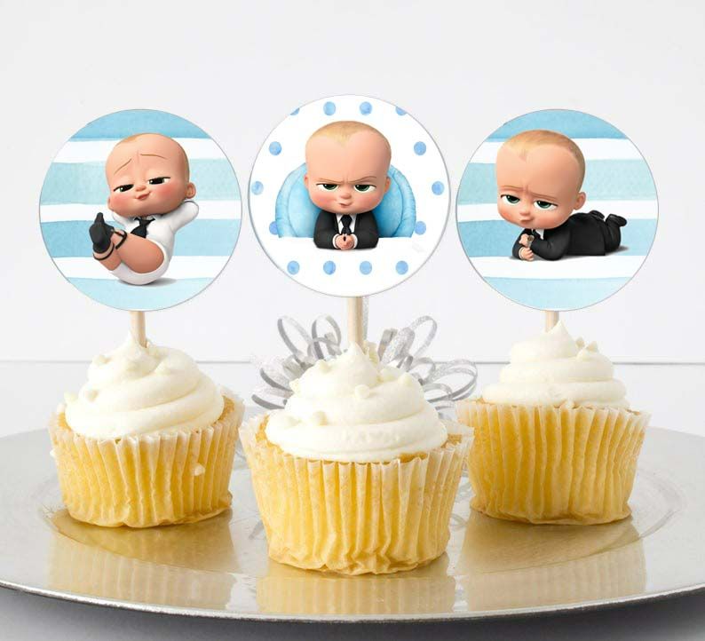 Topper Cupcake Μπόμπιρας (6 τεμ)