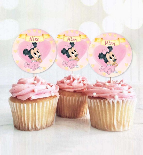 Topper Cupcake Baby Minnie (6 τεμ)