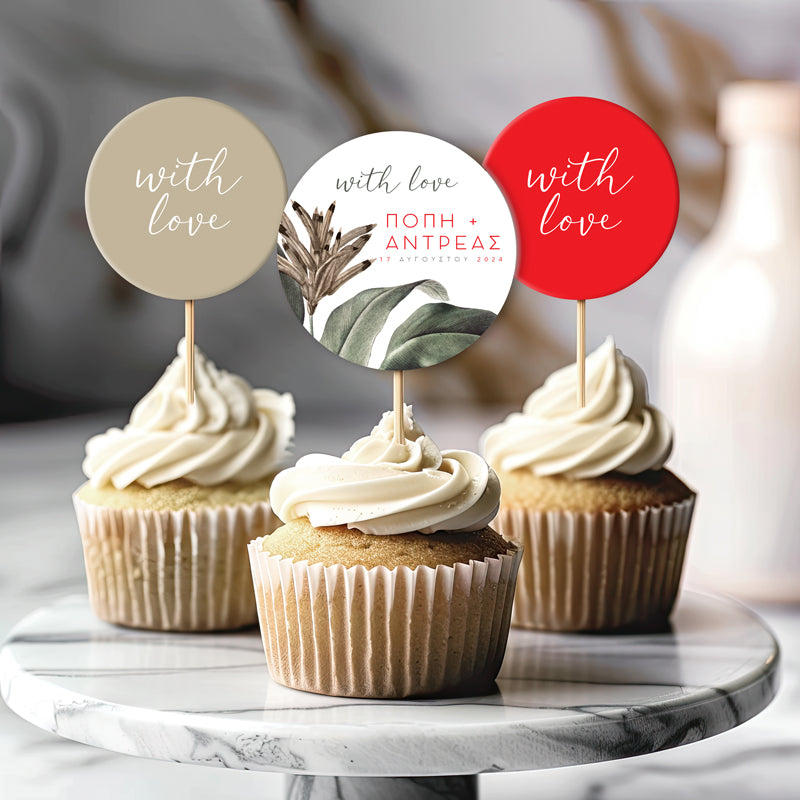 Topper Cupcake Dusk Botanical (6 τεμ)