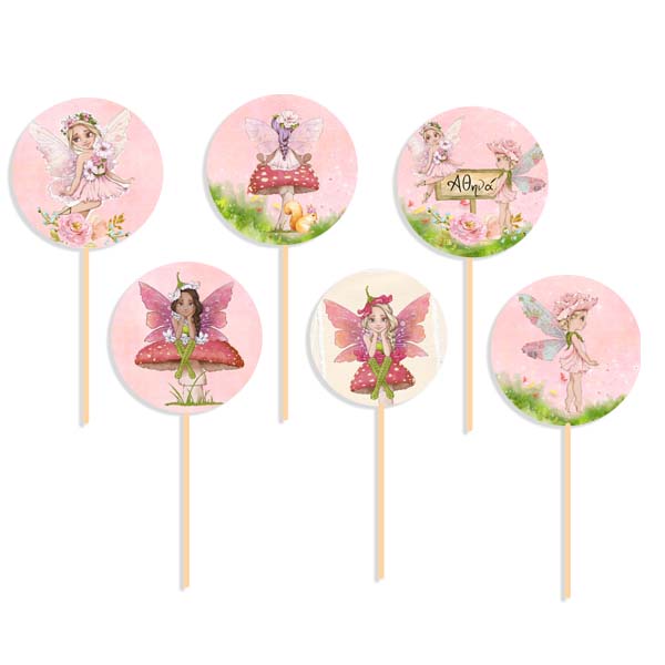 Topper Cupcake Νεράιδες (6 τεμ)