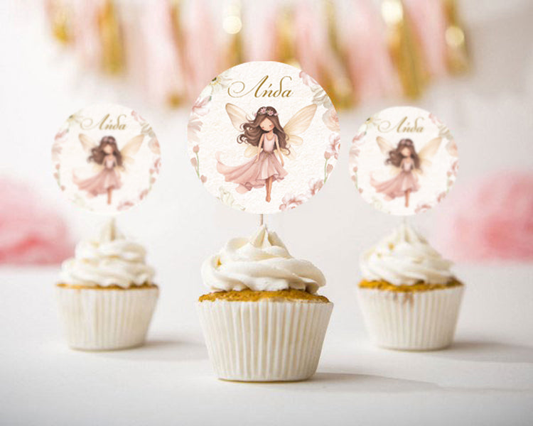 Topper Cupcake Νεραϊδοχώρα (6 τεμ)