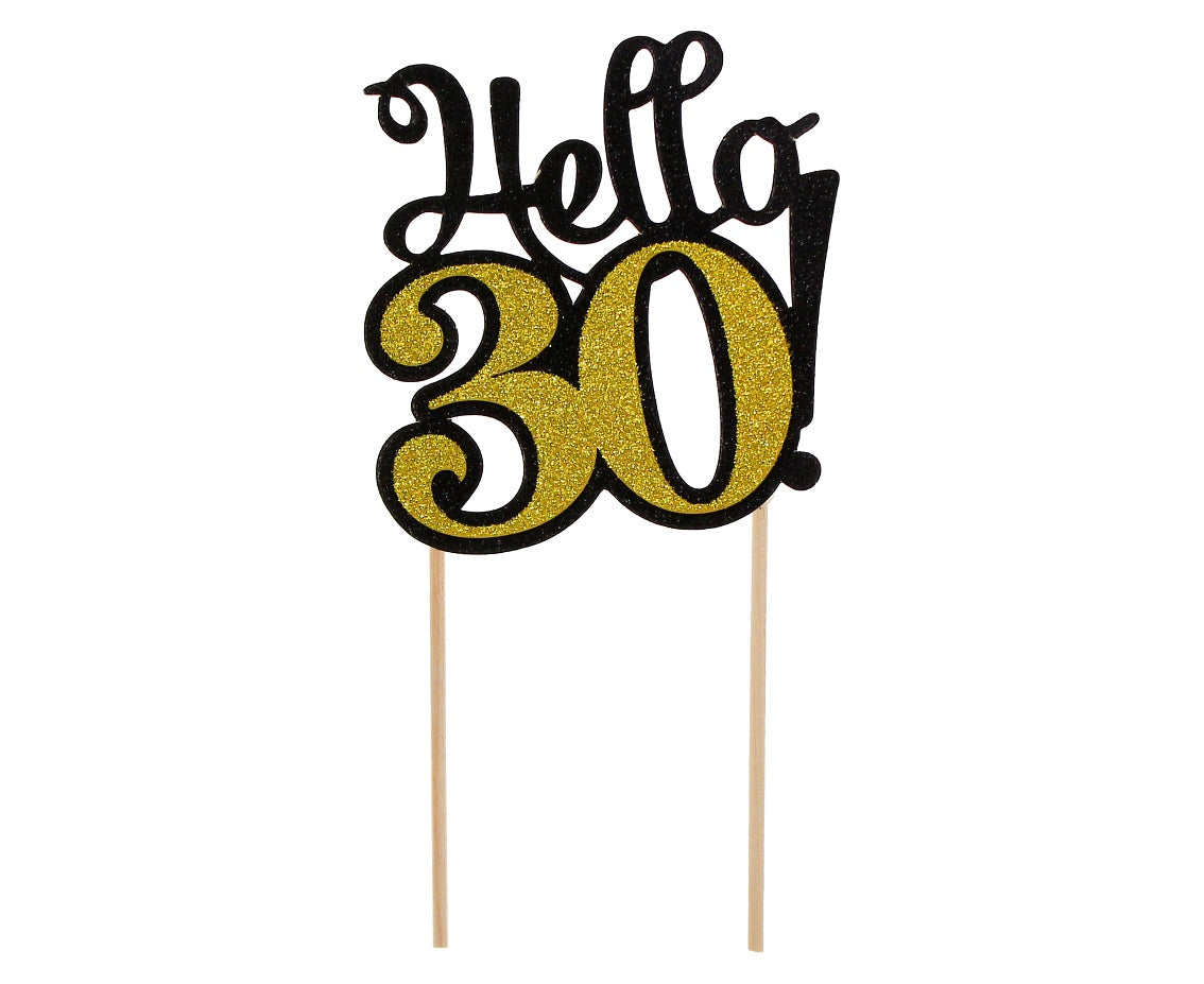 Topper τούρτας "Hello 30"