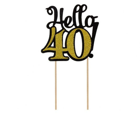 Topper τούρτας "Hello 40"
