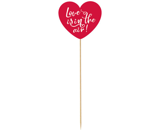 Topper τούρτας καρδιά "Love is in the air"