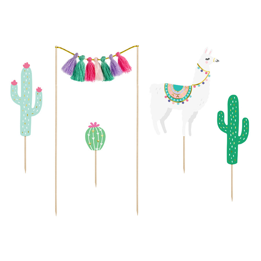 Topper τούρτας Λάμα (5 τεμ)