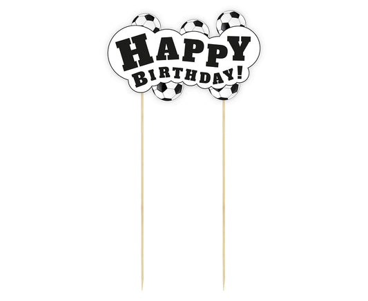 Topper Τούρτας Ποδόσφαιρο Happy Birthday