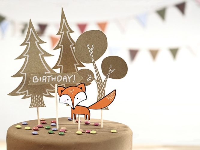 Topper τούρτας Woodland (5 τεμ)