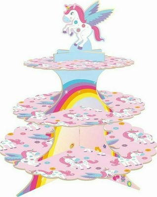 Τριώροφη βάση για γλυκά Μονόκερος