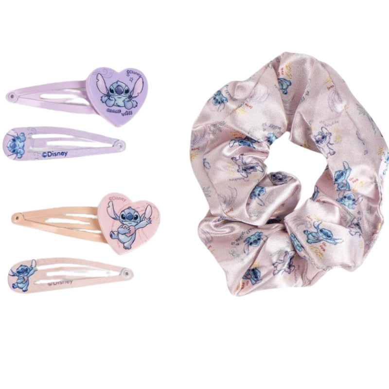 Τσιμπιδάκια και Scrunchie μαλλιών Stitch (5 τεμ)