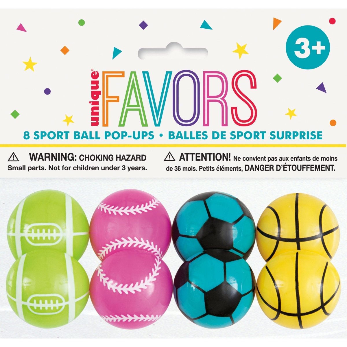 Τρελομπαλάκια Bounce Balls Sport - 4 εκ / 8 τεμ.