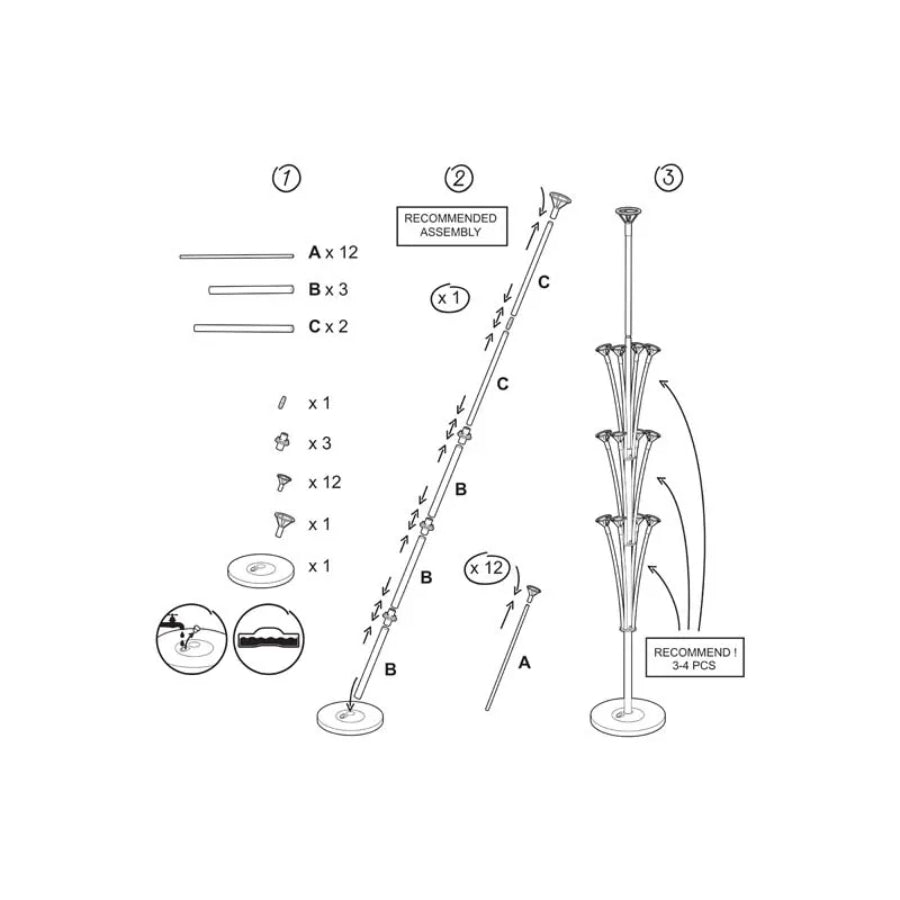 Βάση για Μπαλόνια 160 cm