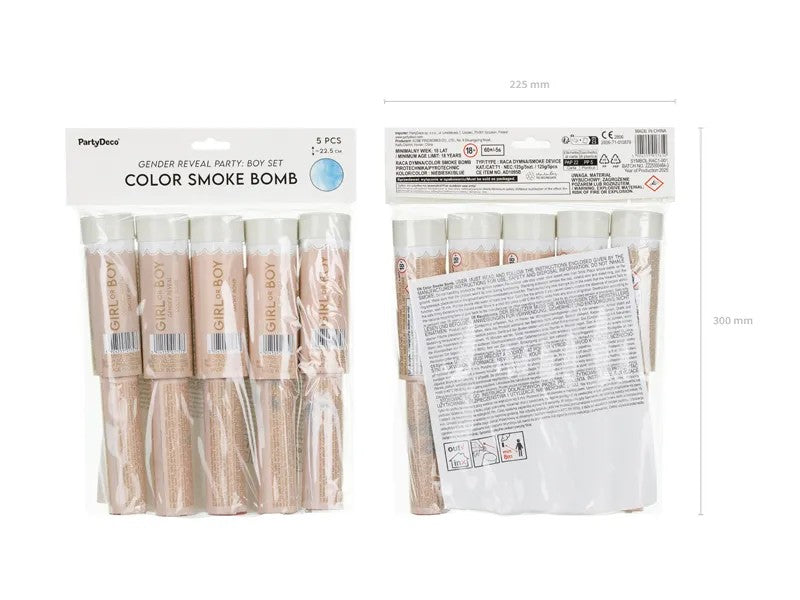 Καπνογόνο Για Gender Reveal - Μπλε (5 τεμάχια)