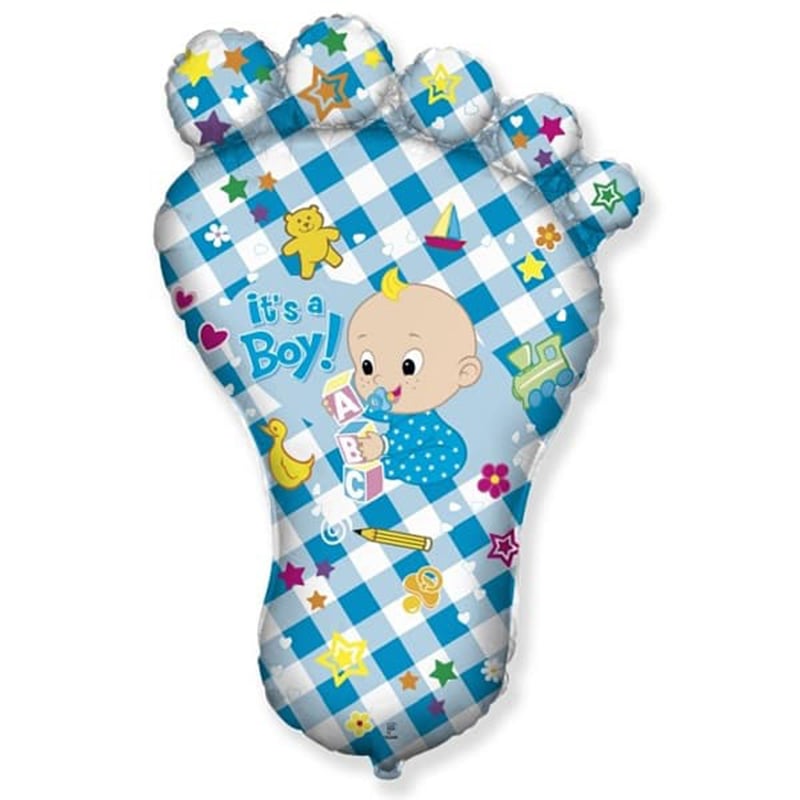 Μπαλόνι Φοιλ Σχήμα Foot - Its a Boy / 67 x 96εκ - Ασυσκεύαστο