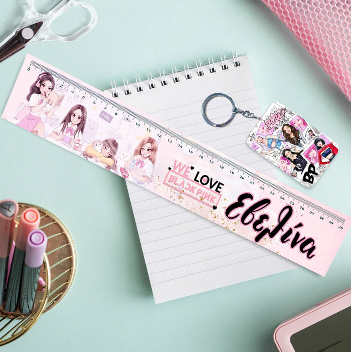 Χάρακας Blackpink Comic με μπρελόκ