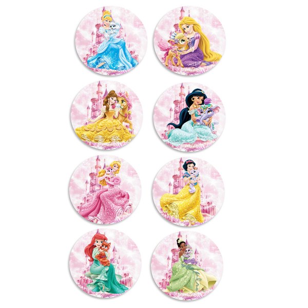 Ξύλινες Κονκάρδες Πριγκίπισσες (8 τεμ)