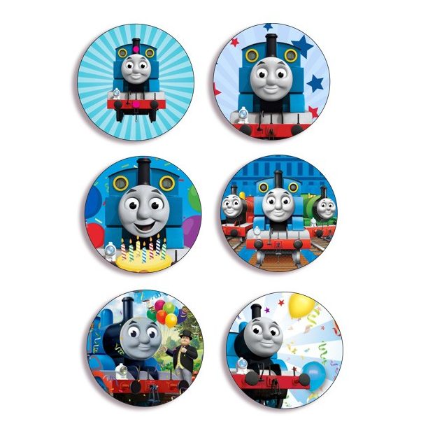 Ξύλινες Κονκάρδες Τόμας το Τρενάκι (6 τεμ)