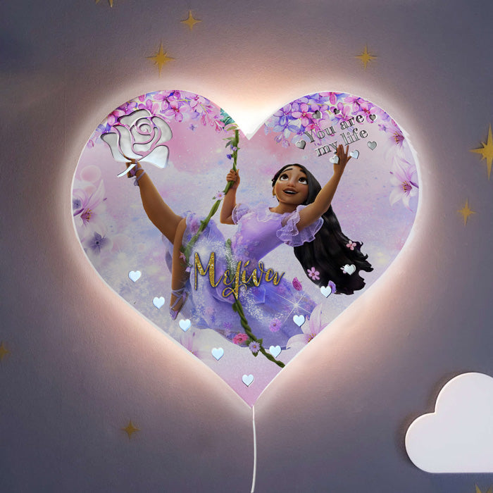 Ξύλινο Φωτιστικό καρδιά - Encanto Ιζαμπέλα