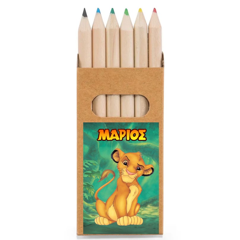 Ξυλομπογιές Lion King σε κουτάκι κραφτ
