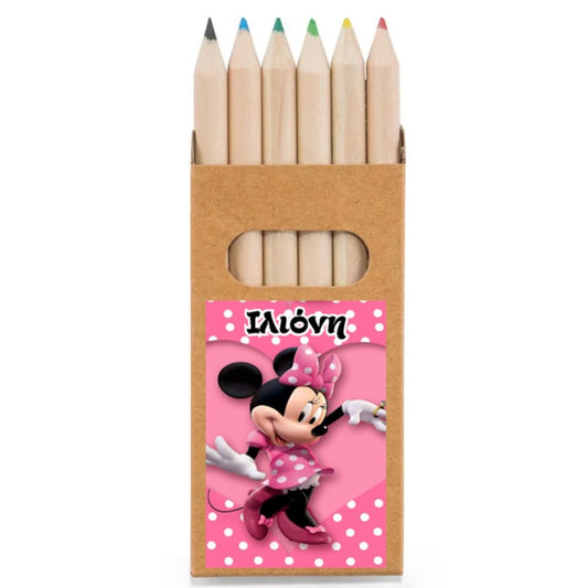 Ξυλομπογιές Minnie σε κουτάκι κραφτ