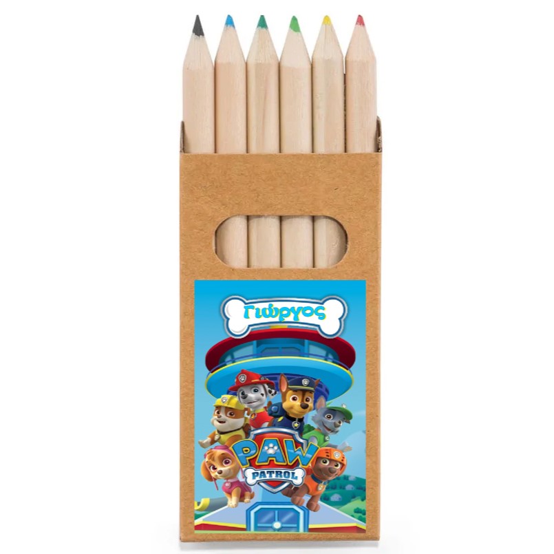 Ξυλομπογιές Paw Patrol σε κουτάκι κραφτ