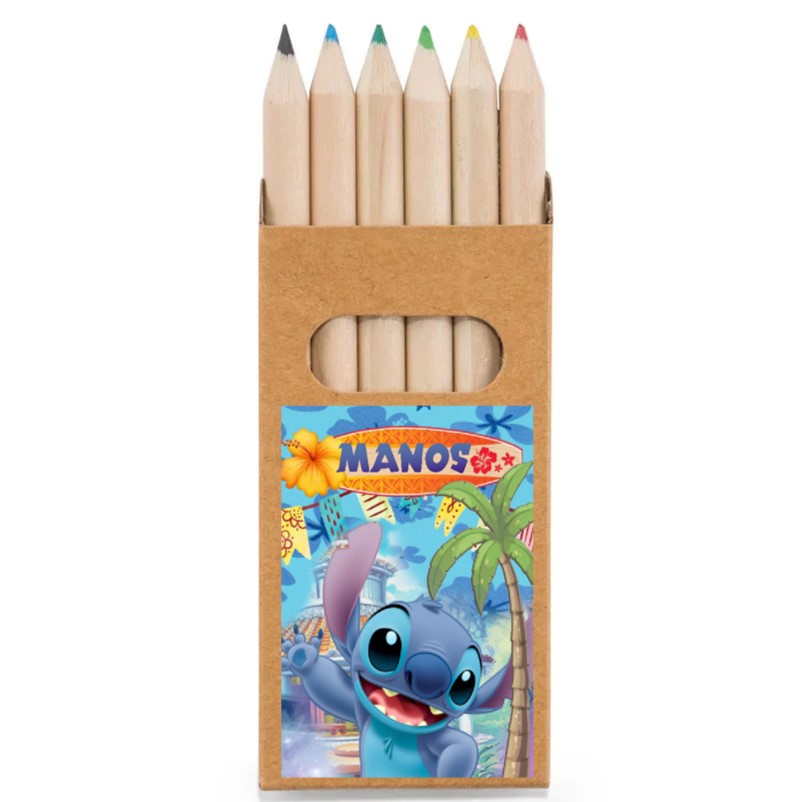 Ξυλομπογιές Stitch σε κουτάκι κραφτ