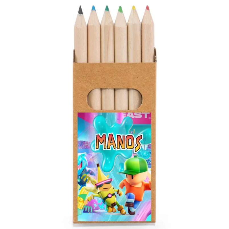 Ξυλομπογιές Stumble Guys σε κουτάκι κραφτ