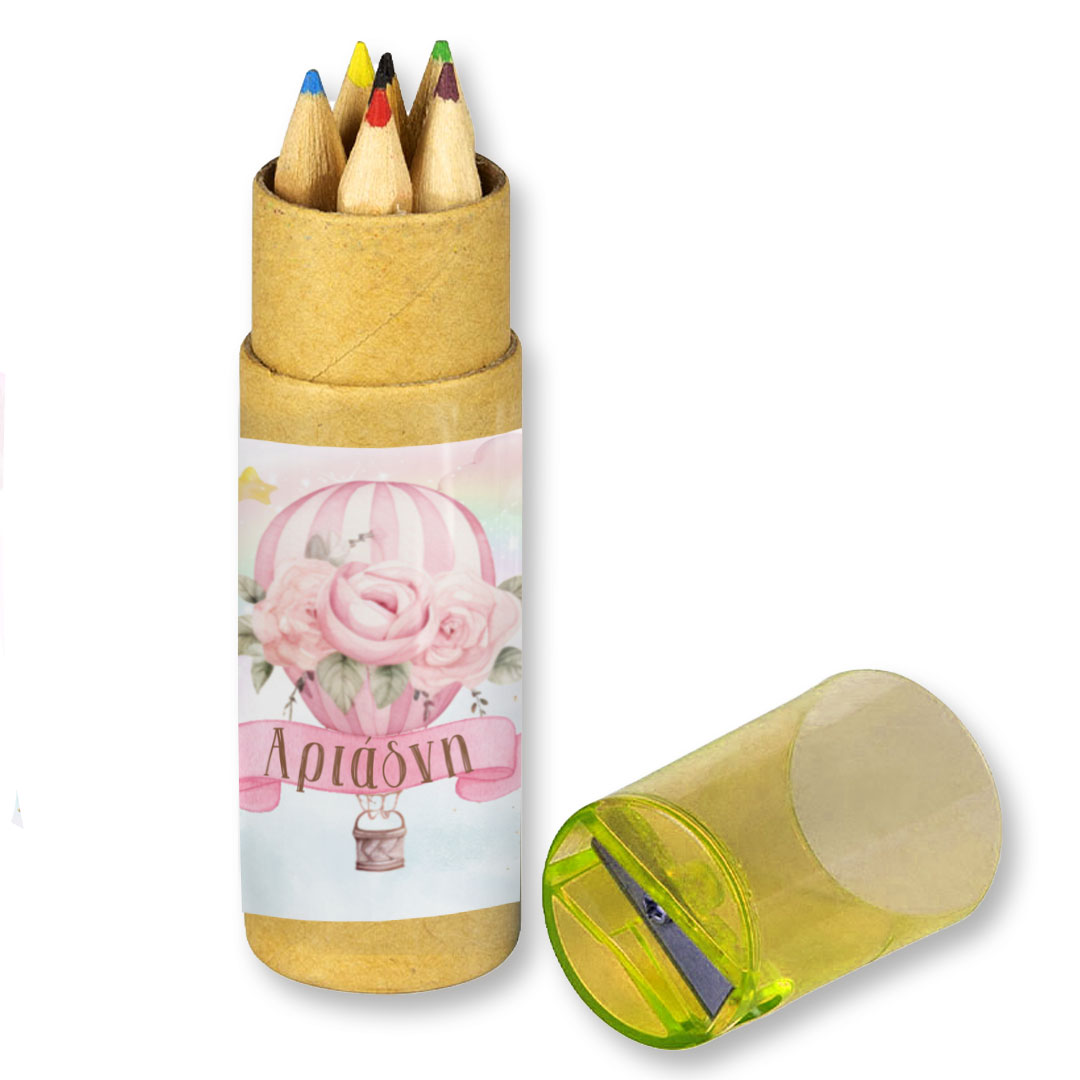 Ξυλομπογιές Αερόστατο κορίτσι