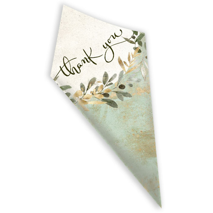 Χωνάκια ρυζιού - Χρυσά φύλλα Ελιάς