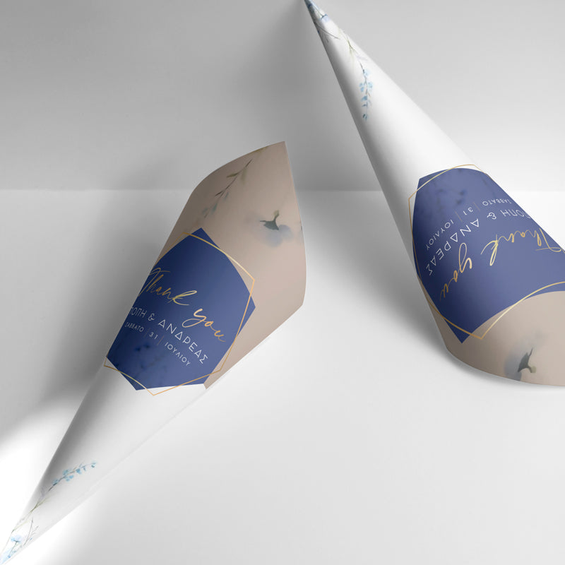 Χωνάκια ρυζιού - Dusty Blue