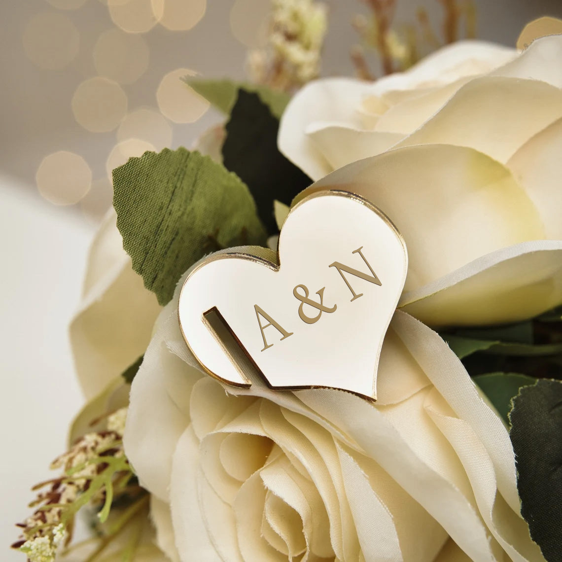 Χρυσό plexi διακοσμητικό για ποτήρι με αρχικά