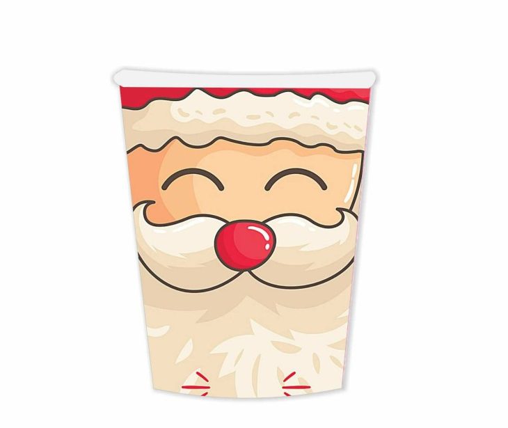 Χριστουγεννιάτικα Ποτήρια Άγιος Βασίλης (8 τεμ)