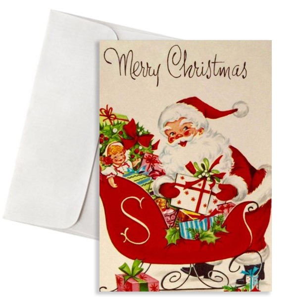 Χριστουγεννιάτικη Kάρτα - Vintage Santa