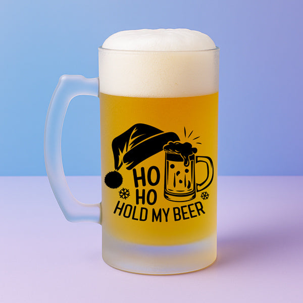 Χριστουγεννιάτικο Ποτήρι Μπύρας – Ho Ho Ho Hold My Beer