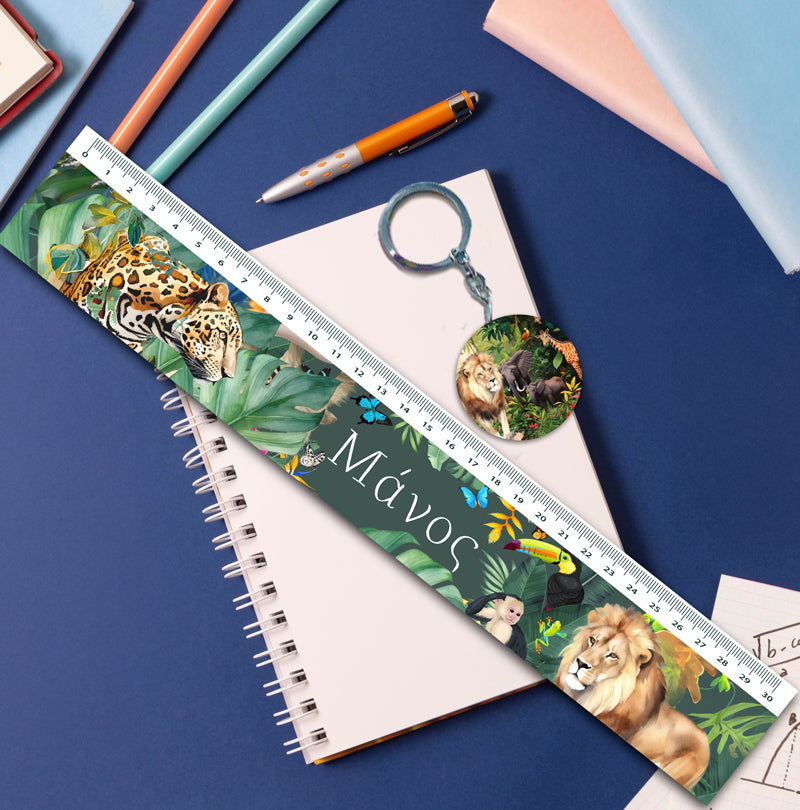 Χάρακας Ζώα της Ζούγκλας με μπρελόκ