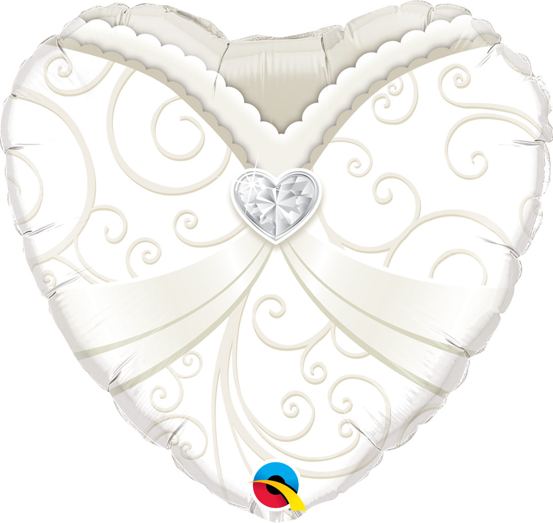 Μπαλόνι Φοιλ 18 Καρδιά Νυφικό
