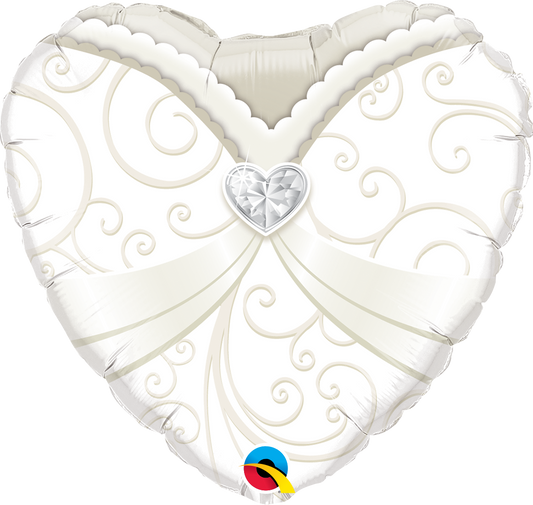 Μπαλόνι Φοιλ 18 Καρδιά Νυφικό