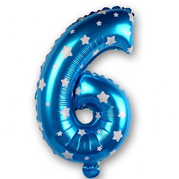 Mini Shape Μπαλόνια Αριθμοί Μπλε 40 cm – 16″