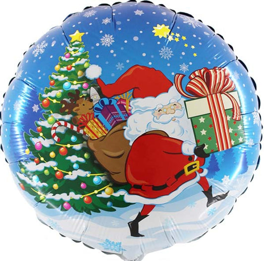 18" Μπαλόνι Αη Βασίλης με δώρα